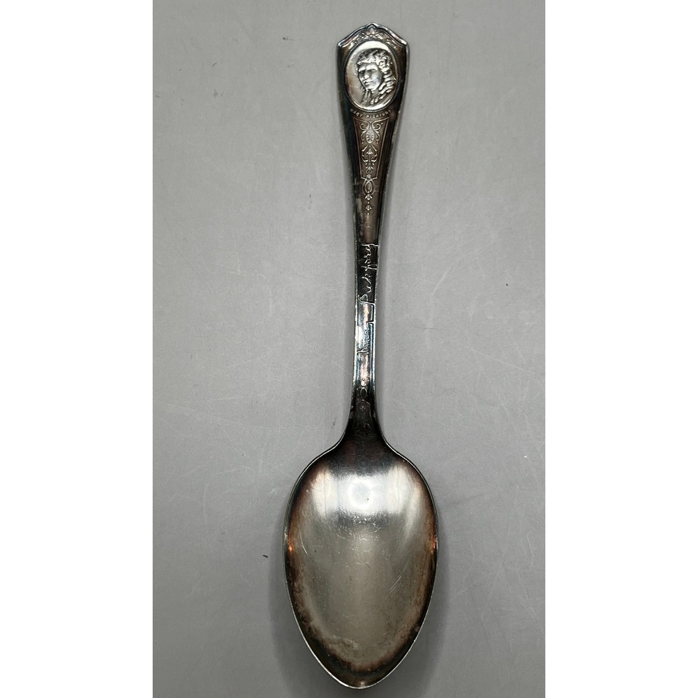 Oneida Community Par Plate Mary Pickford Silver Plated Souvenir Spoon 6" Antique